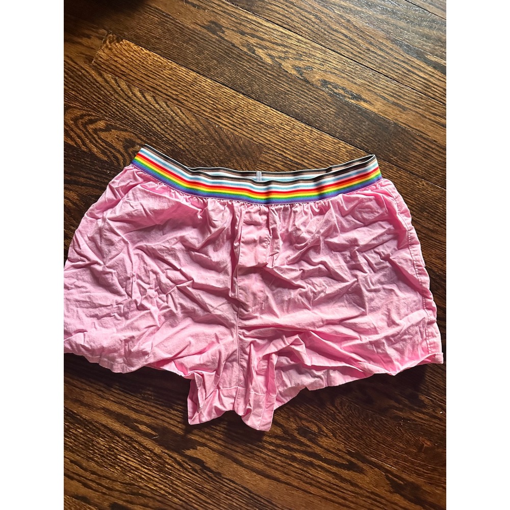 Gilly Hicks Boxer Shorts Women Medium Pink Blue Rainbow Stripe 3-Pack Bundle - Picture 4 of 5